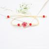 Pulsera de narcisos de flor real directa de fábrica, pulsera hecha a mano con cuentas de vidrio de flor seca, joyería para niña y niños