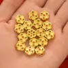 Fuerte retención de color Nepal accesorios dorados pulsera de flores cuentas oro antiguo accesorios de joyería diy pulseras cuentas sueltas