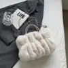 Bolsa de Otoño 2025 para Mujer Moda Bolso Nube Plisado Bolso Peludo Bolso de Hombro Cruzado Bolso de Mano para Mejorar la Apariencia Bolso Relleno