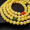 Pulsera de ámbar fragante hecha a mano, collar budista de 108 cuentas, pulsera de ámbar de múltiples vueltas, pulsera de ámbar, cadena para suéter, Rusia