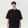 Liquidación Fábrica Retro Americano Cuello Henley Cosido a Mano Manga Corta Unisex Holgada Casual Vintage Camiseta de Alta Inteligencia