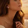 Collar de Plata S925 con Moissanita Marquesa Cadena para Clavícula Gruesamente Chapado en Pt950, Elegante, Sencillo, Versátil, Artículo Popular Transfronterizo de Tiktok