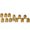 Símbolos Auspiciosos Tibetanos de los Ocho 3D Pequeño Santuario de Buda Colgante Cobre Dorado Pequeño Ligero Sin Sentir al Usar 12 Estilos Disponibles