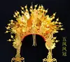 Trajes Teatrales de Ópera de Pekín, Corona de Tres Fénix, Sombrero de Corona de Cinco Fénix, Corona de Siete Fénix, Tocado para Vestido de Novia, Corona y Túnica de Fénix