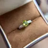Anillo Nuevo de Plata 925 con Granate Natural, Peridoto y Topacio, Anillo Ancho Incrustado, Estilo de Brazo Grueso