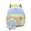 Mochila Infantil Jardim de Infância Desenho Animado Leve Crianças Meninos Grande Aula Pré-Escolar Bloco de Cores Patchwork Classe Média Bolsa de Ombro Duplo