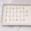 Colgante de Cuentas Irregulares de Aleación con Letras Cuentas Sueltas Accesorios para Pulseras Hechas a Mano DIY Venta al por Mayor