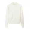 Suéter de punto base de manga larga de color liso con cuello medio alto estilo coreano para mujer, suéter pullover grueso y cálido simple y versátil para otoño e invierno