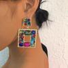 Otoño e Invierno Nuevos Pendientes de Moda Elegantes Exquisitos con Flor de Cuatro Hojas Microincrustada para Mujer con Diseño Único de Nicho Pendientes para Mujer