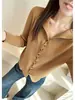 ¡Estilo de temperamento pequeña fragancia~!! Cárdigan de punto con solapa para mujer 2026 nuevo otoño suave pegajoso moderno ajustado de manga larga