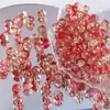 Cuentas de Vidrio Agrietado Hielo 10mm Cuentas de Explosión Tricolor Material para Manualidades de Cuentas Pulsera Collar Accesorios Cuentas Sueltas