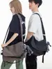 Bolso de hombro casual retro moderno estilo coreano para hombre, mochila de lona de gran capacidad, bolso cruzado para pareja de viaje
