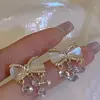Pendientes Vintage de Gato Ojo de Gato Estilo Francés para Mujer, Aretes de Tachuela con Borla de Circonita, Pendientes de Aguja de Plata 925 al por Mayor