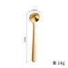 Dao Qi Acero inoxidable 304 cuchara de café exquisita engrosada multi-especificación cuchara pequeña doméstica mini redonda venta al por mayor