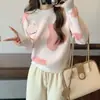 Suéter Fofo de Vaca Japonês Feminino Outono Peça Externa Solta Gentil Retrô Estilo Preguiçoso Suave Top Suéter de Leite Tendência