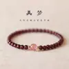 Pulsera de granate real rojo vino natural para mujer, cristal de fresa, cuentas de transferencia, joyería para mujer, multicírculo, multicapa, pulsera de cristal al por mayor