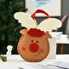 Bolsa de Tote Navideña Creativa con Muñeco 3D, Bolsa para Dulces, Varias Bolsas de Manzana, Bolsa con Cordón, Tela para Bolsa de Regalo Decorativa