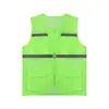 Colete refletor personalizado, roupas refletoras, vestuário de trabalho, roupas de segurança para canteiro de obras, colete refletor de trânsito com múltiplos bolsos