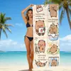 Toalla de Playa Capibara Linda para Niños Toalla de Baño de Microfibra Transfronteriza Dibujos Animados para Niños Toalla Absorbente de Secado Rápido