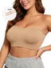 Ventas Directas de Fábrica Popular Transfronteriza Estilo Europeo y Americano Sexy Antideslizante Inalámbrico Sujetador Talla Grande Invisible Sin Costuras Delgado Ropa Interior de Verano