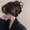 Pinza Negra Sencilla Estilo Coreano para el Cabello, Moño Retro Semi-Recogido, Pinza de Tiburón, Nuevo Modelo 2026, Elegante Pasador Floral