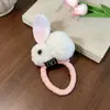 Novos prendedores de cabelo fofos de outono e inverno para crianças, elásticos de cabelo de coelho de pelúcia de desenho animado, cordas de cabelo de alta elasticidade, acessórios de cabelo para crianças