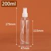 Botella de Spray Transparente al por Mayor 5-500ml Botella de Spray de Alcohol Botella Recargable de Viaje Botella Pequeña de Spray de Plástico PET