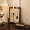 Suporte de Vela Estilo Europeu, Copo de Vela Reto, Ornamento de Suporte de Vela de Metal, Ornamento Simples de Ferro Forjado Dourado de Luxo Leve, Ornamento para Quarto Modelo