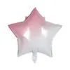 Globo de Película de Aluminio Estrella de Cinco Puntas Amor Gradiente 18 pulgadas Transfronterizo 18 pulgadas Globo Gradiente Arcoíris Rosa Blanco Azul Blanco