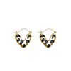 Pendientes Retro de Estampado de Leopardo, Simples, Modernos y Versátiles, Pendientes de Alta Gama, Estilo Lujo Ligero, Accesorios para Mujer de Nicho y Versátiles