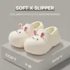 Pantuflas de Algodón Impermeables de EVA de Dibujos Animados para Mujer Otoño/Invierno Hogar Interior Antideslizantes Cálidas Lindas de Punta Cerrada de Felpa Venta al por Mayor