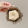 Pinza para el cabello de lujo de alta gama en color marrón, tamaño grande nuevo para cabello grueso, pinza de tiburón para recogidos en la parte posterior de la cabeza, accesorio para el cabello de uso diario