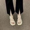 Sandalias Suaves de Tacón Medio para Mujer 2025 Verano Nuevo Estilo Estilo Playa Versátiles Casuales Moda Tendencia Romanas Zapatos de Mujer