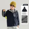 Chaqueta de Pana para Niños Niños Tallas Grandes 2026 Otoño Invierno Nuevo Estilo Niños Impermeable con Capucha Cálida Top Ropa de Otoño para Niños Grandes
