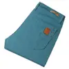 Pantalones Casuales para Hombre Corte Slim Recto Elásticos Coloridos Primavera y Otoño Nueva Marca Coreana Tendencia 2025 Pantalones Largos