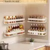 Estante de Almacenamiento de Cocina Blanco Estante de Especias Montado en Pared sin Taladro Estante Colgante de Condimentos para Pared Estante de Almacenamiento para el Hogar