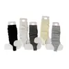 Calcetines de Capa de Venta Caliente Estilo Ballet para Mujer Cubrepiés de Punto Gris Calcetines para Pantorrilla Piernas Delgadas y Hermosas Primavera Otoño Largos