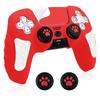 Funda protectora para mando de PS5, cargador de asiento disponible, no es necesario desmontar el mando de juego, funda de silicona bicolor, sticker para tapa de joystick gratis