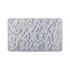 Gotas de Cristal Edición Completa Molde de Letras Inglesas Resina Hierba Grande Colgante de Letras Inglesas Llavero Etiqueta Molino