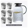 Tetera de agua fría espesa resistente a altas temperaturas para el hogar y el restaurante, tetera de vidrio de gran capacidad para agua hervida y té, alto valor estético