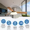 Luz de ventilador de sala de estar de alta gama y elegante, luz principal para el pasillo, luz de ventilador de techo de dormitorio con sofisticado estilo de madera natural, ultrarrápido