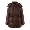 Moda de Exportación Transfronteriza Estilo Europeo y Americano Otoño e Invierno 2025 Nueva Moda Casual Chaqueta de Algodón Cálida Holgada con Capucha para Mujer