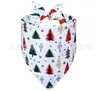 2026 Decoración de Ambiente para Mascotas de Navidad Babero Triángulo para Perro Gato Tela Estampada Navideña