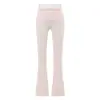 Pantalones de Campana Finos de Encaje Empalmado de Cintura Alta Ajustados con Efecto de Caída para Mujer, Estilo Nuevo de Verano, Estilo Puro Deseo