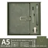 Caderno A5 transfronteiriço personalizado para registro de reuniões, bloco de notas espesso simples para escritório comercial, personalizável com impressão de logotipo