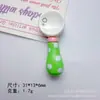 Desenho Animado Ponto de Bolinha Brilhante Colher Garfo Talheres DIY Cola de Creme Capa de Celular Grampo de Cabelo Cordão de Cabelo Flor de Sapato Pingente Resina