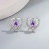 Joyas de Alta Gama Transfronterizas Amazon Pendientes de Amor Pendientes para Mujer Regalo del Día de la Madre Pendientes Joyería Pendientes con Forma de Corazón