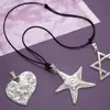 Colgante de Corazón Popular de Amazon Accesorios de Aleación para Manualidades Collar DIY Flor Accesorios de Colgante Femenino Venta Directa de Fábrica