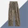 Calça comprida casual estilo americano para homens, calça reta de perna larga retrô moderna, calça esportiva de corte solto, novo estilo da moda