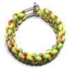 Pulsera de Paracord Ajustable Hebilla de Acero Pulsera Salvavidas Pulsera Salvavidas de Emergencia Pulsera de Camuflaje Verde Pulsera Tejida a Mano